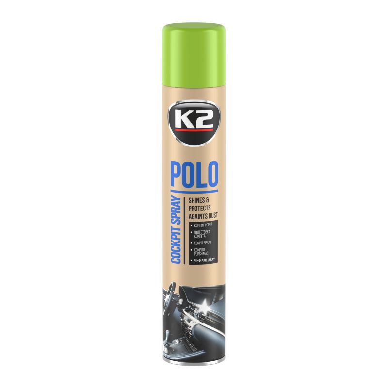 K2 Polo Cockpit Spray – Sprej za Negu Kokpita Zelena Jabuka 750 ml 27664