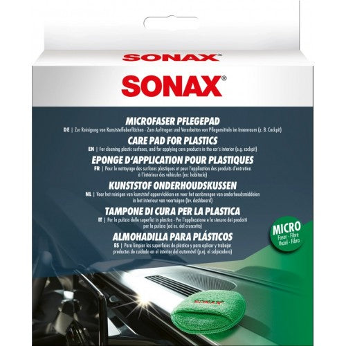 SONAX Microfaser Pflegepad – Sunđer od Mikrovlakana za Negu Plastike 417200
