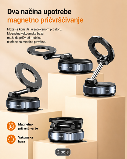 360° Magnetski Držač za Mobitel – Sklopiv i Uvlačiv