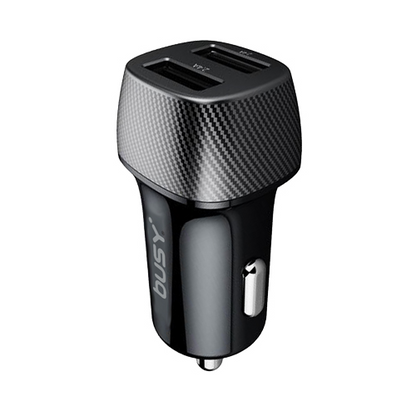 USB2 punjač 2,4A karbon