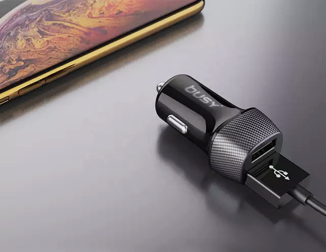USB2 punjač 2,4A karbon