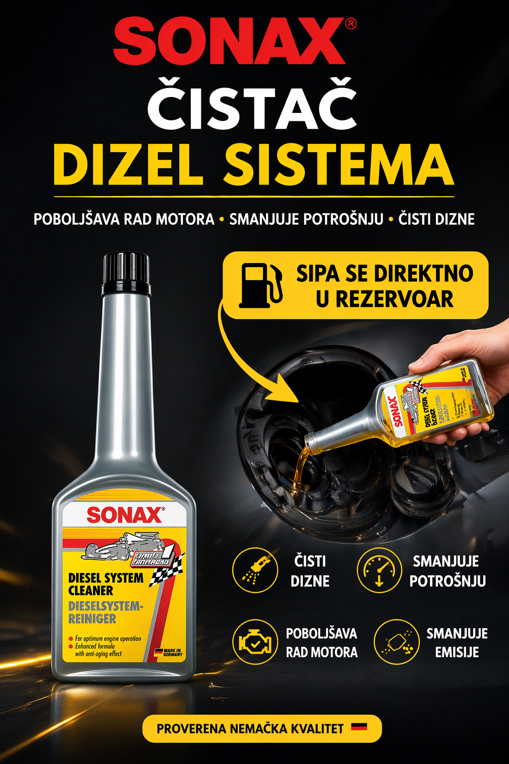 SONAX Diesel System Cleaner — Čistač dizel sistema