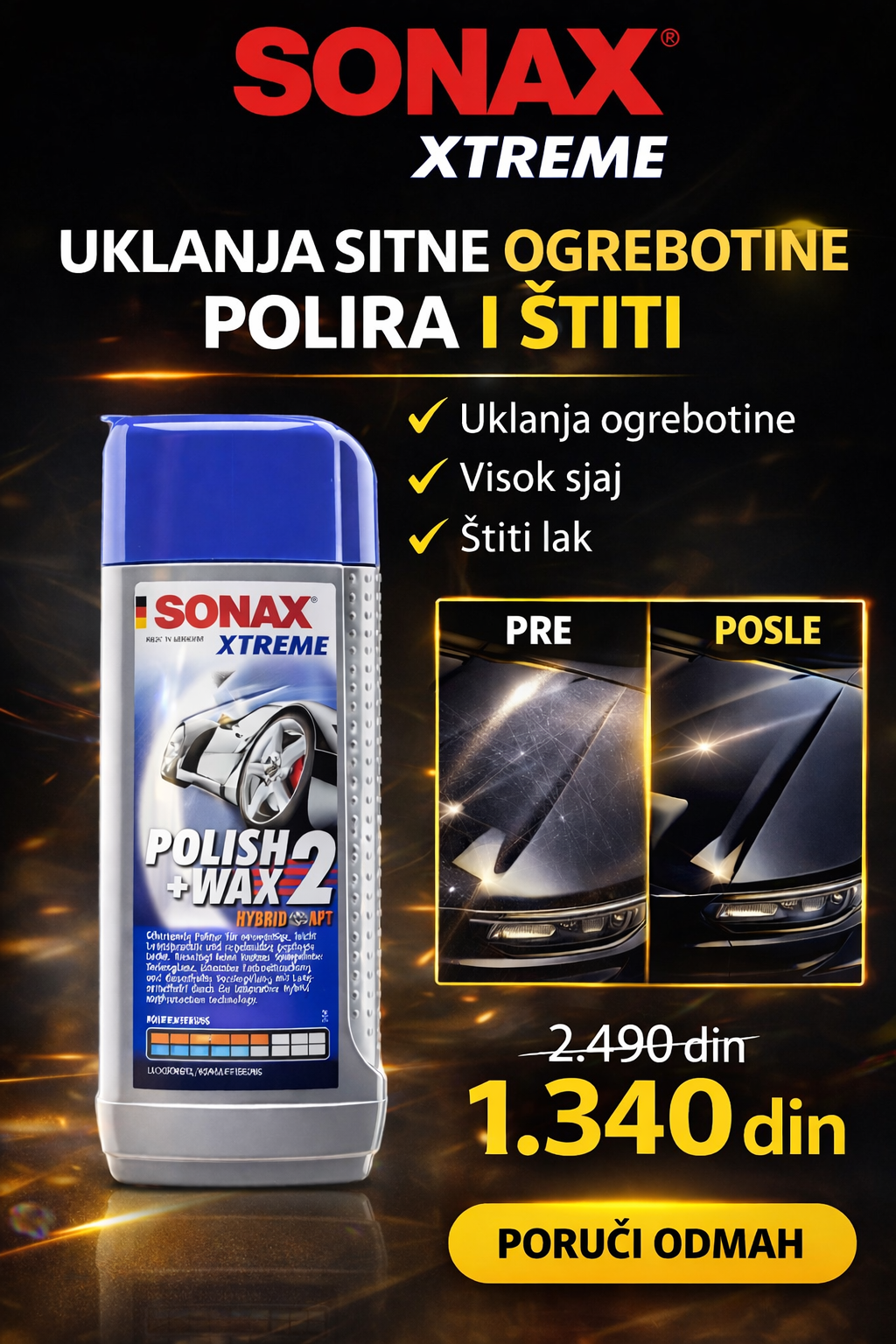 SONAX Xtreme Polish+Wax 2 Hybrid NPT