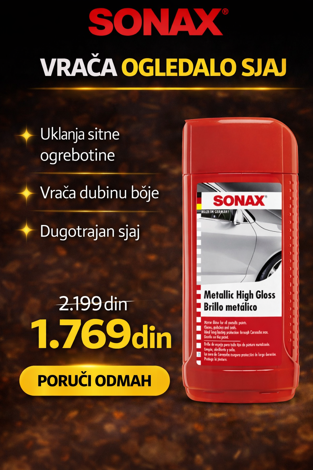 SONAX Polir za metalik visok sjaj