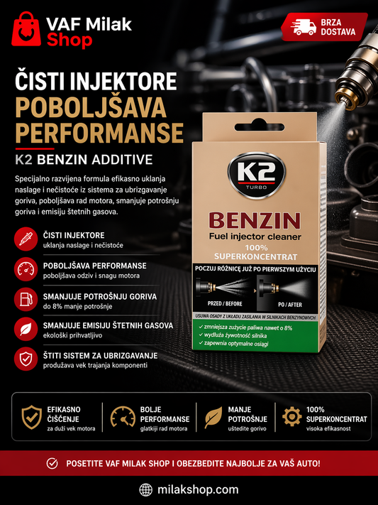 K2 Benzin - Sredstvo za čišćenje benzinskih dizni