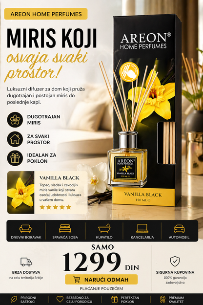 Areon Home Perfumes – Vanilla Black 150ml