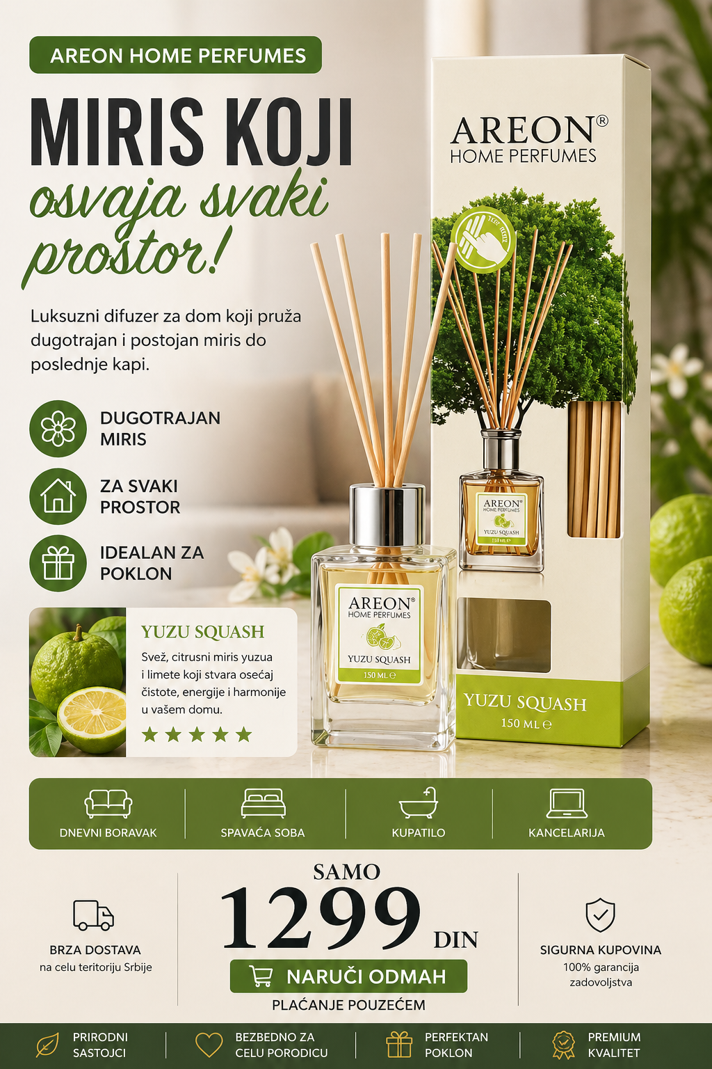 Areon Home Perfumes – Yuzu Squash 150ml