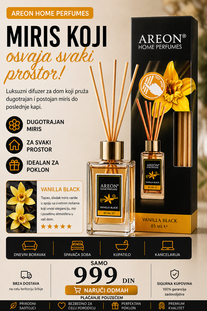 Areon Home Perfumes – Vanilla Black 85ml