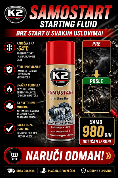 K2 Superstart - Sprej za start motora