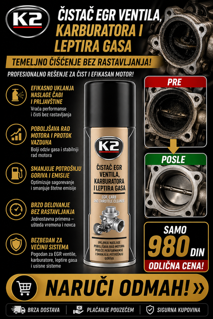K2 - Sprej za čišćenje karburatora
