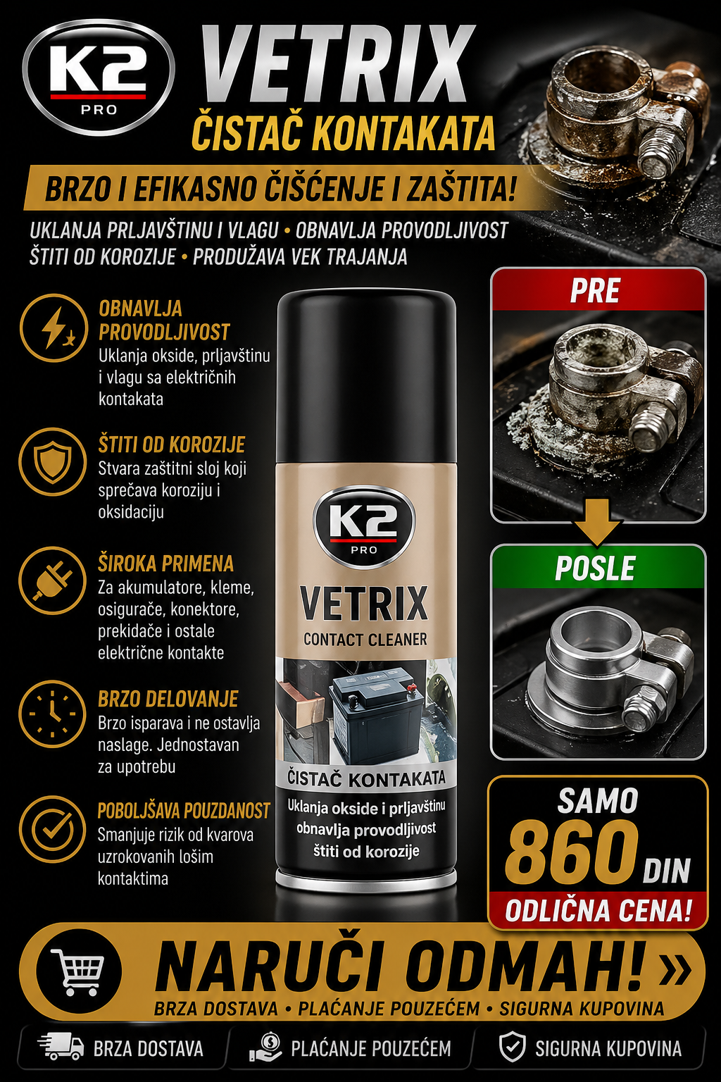 K2 Vetrix - Sredstvo za podmazivanje