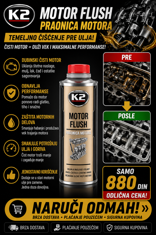 K2 Motor Flush - Sprej za ispiranje motora