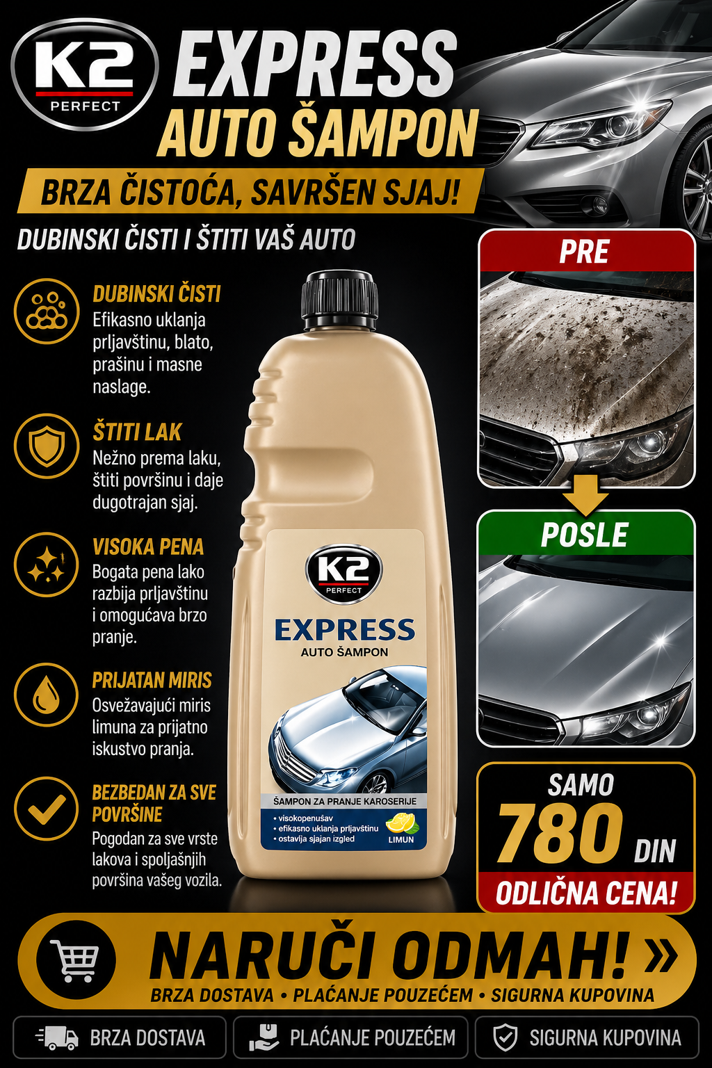 K2 Express - Auto šampon za pranje
