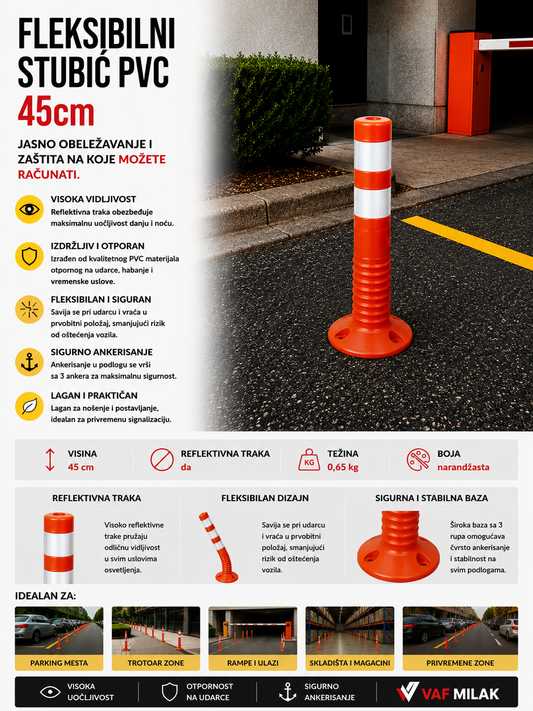 Fleksibilni Stubić PVC 45cm