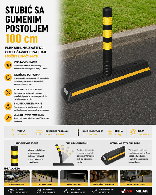 Stubić sa Gumenim Postoljem 100cm