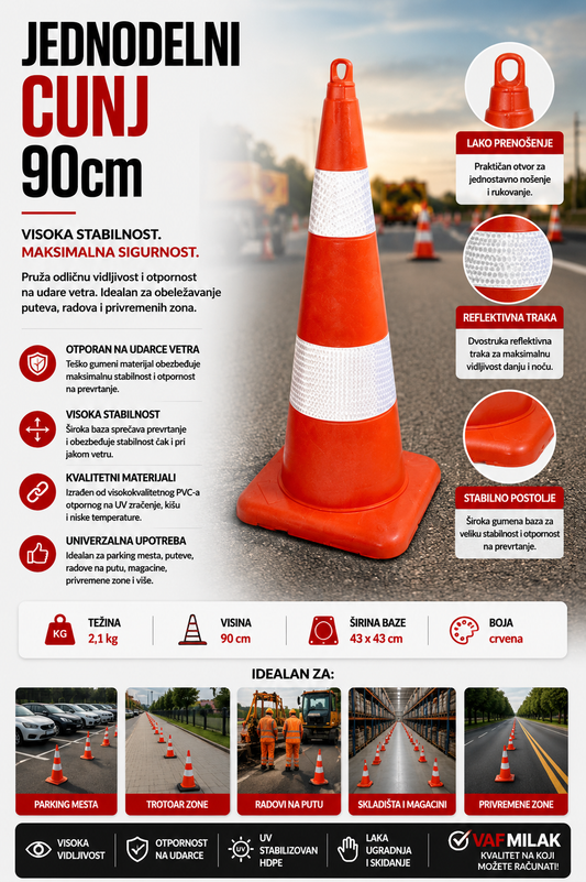 Jednodelni Cunj 90cm