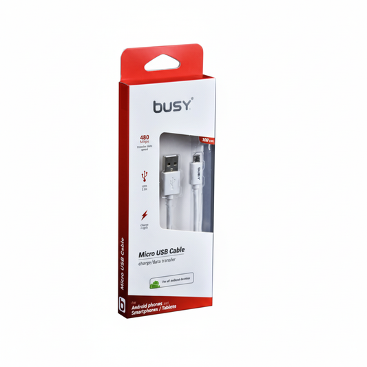 Micro USB kabl 1m PVC Busy