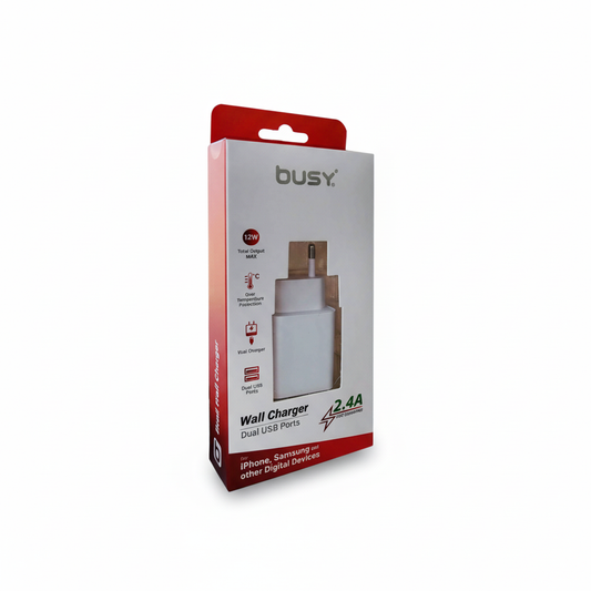Busy zidni USB dual punjač 2,4A