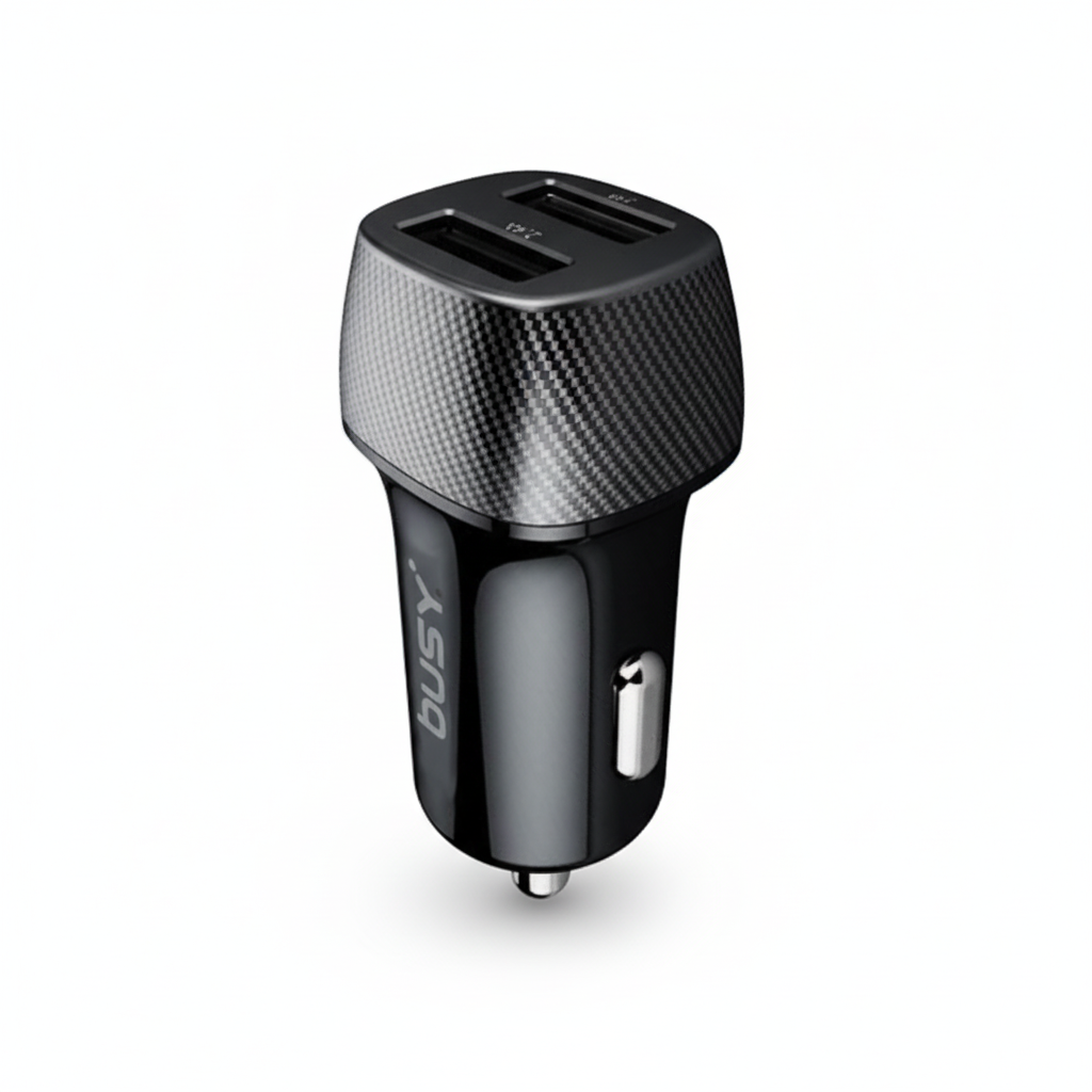 USB2 punjač 2,4A karbon Busy